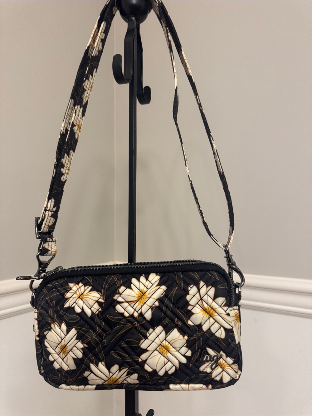 Lug Coupe XL Quilted Crossbody/Belt Bag - Autumn Daisy Print